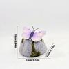 Simulation Stone Solar Butterfly Stone Lamp LED Light Imitation Stone Shape Outdoor Garden Landscape Light Butterfly