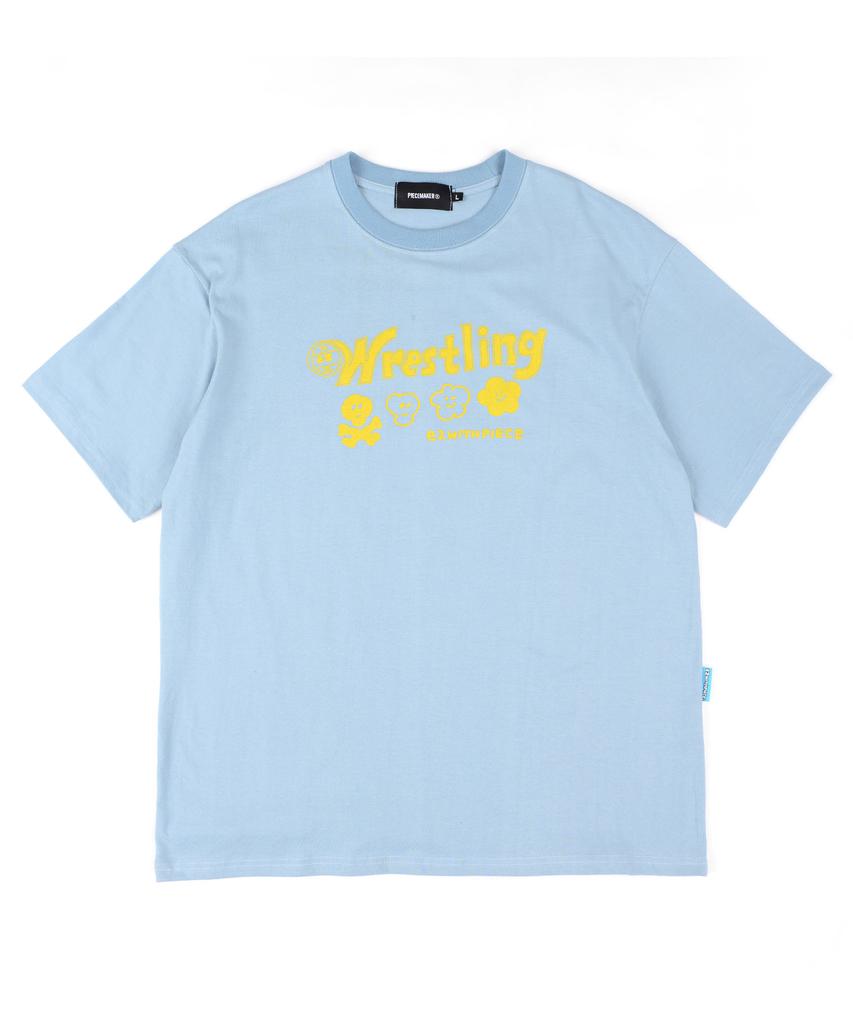 PEACE MAKER [Ezwithpiece] Wrestling Tee (Sky Blue)