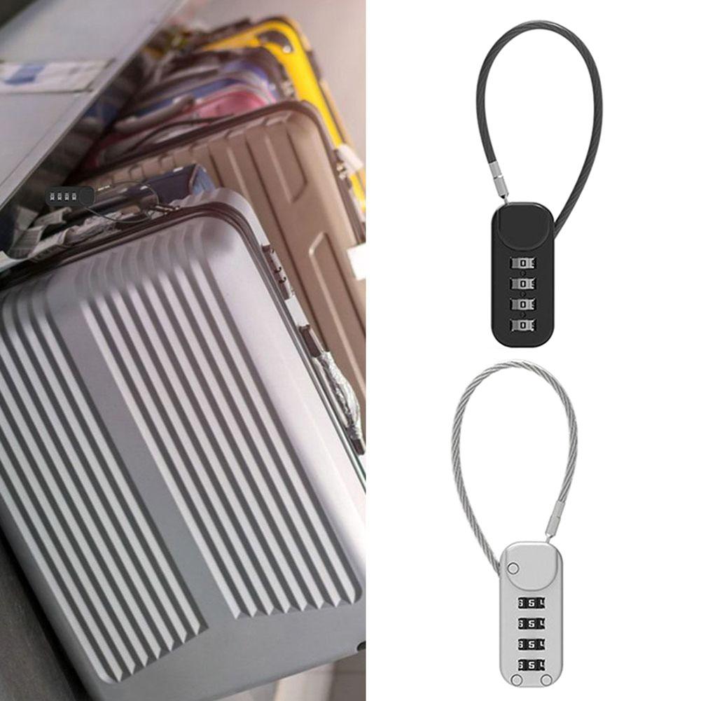 4 Digit Combination Padlock Anti-Theft Password Padlock Cabinet Steel Cable Password Lock Outdoor Travel Luggage Security Lock