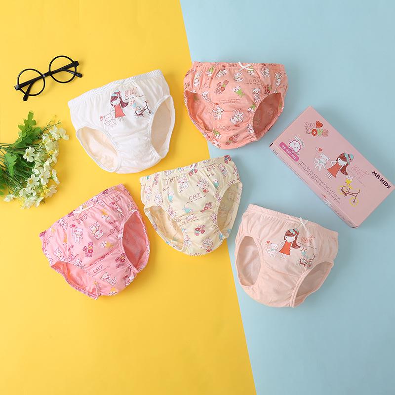 All-Cotton A-Grade Girls' Briefs: No-Wedgie Underwear for Small to Medium Children and Babies