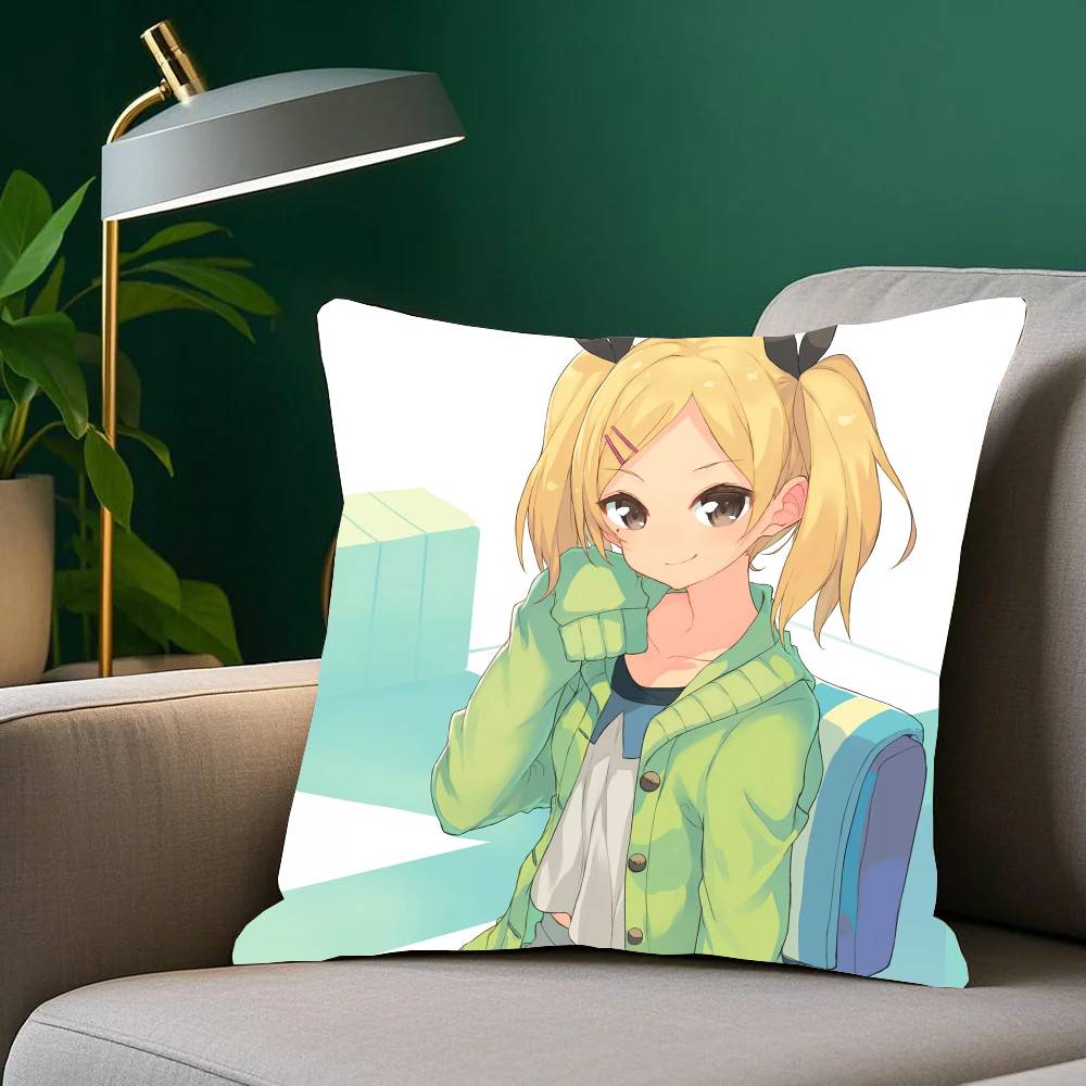 Anime S-SHIROBAKO Pillow Case Home Decor Throw For Sofa Bed Car Room Decor Gift Idea