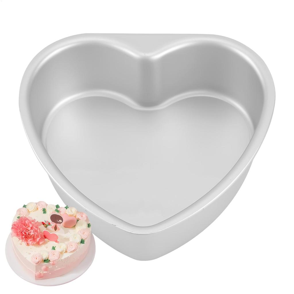 Heart Cake Pan 8 Inch Nonstick Heart Shaped Cake Pan Removable Bottom Deep Mold for Cheesecake Muffin Dessert Valentines