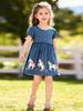 Little Maven European Style Summer Cartoon Embroidered Princess Dress for Girls