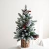 Artificial Christmas Tree with Pinecone Tabletop Accessories Festives Home Desktop Decoration Christmas Ornament