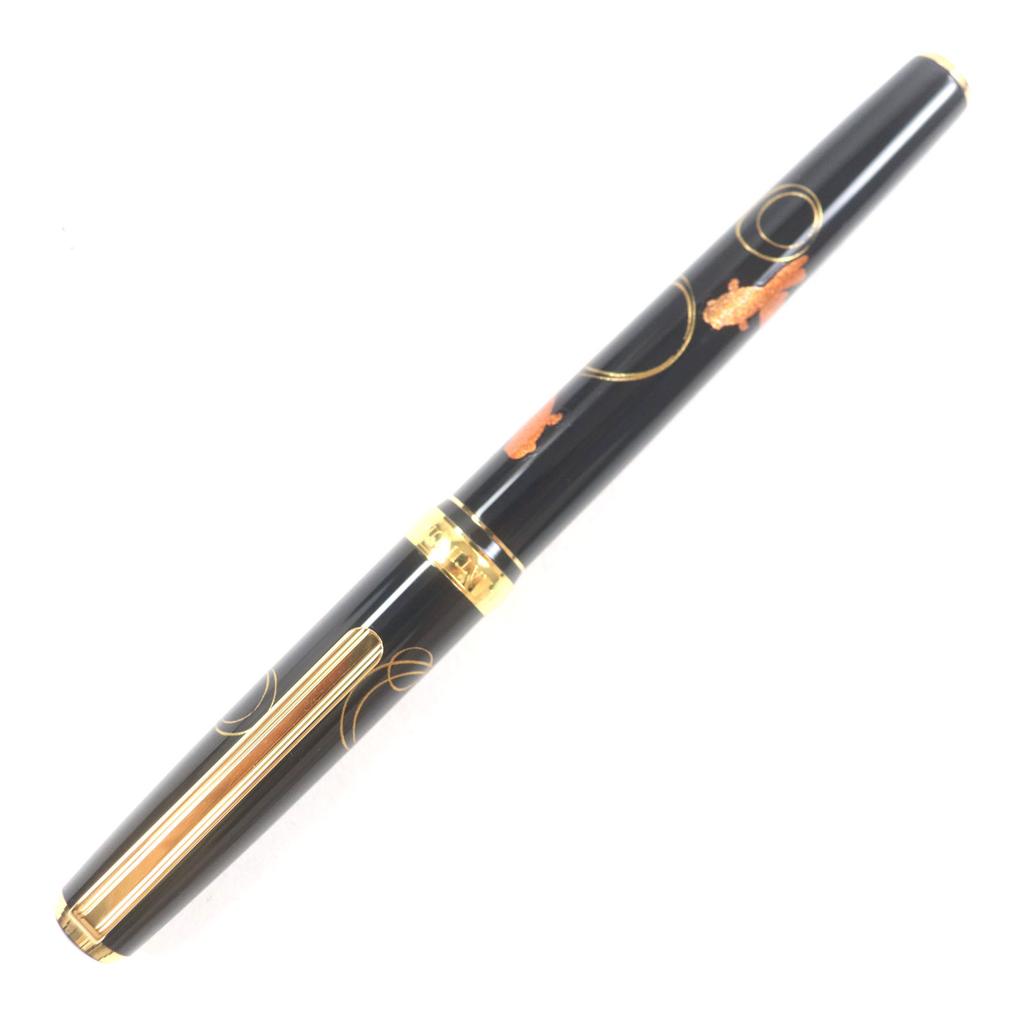 Pristine PLATINUM fountain pen Kanazawa foil, modern lacquer, goldfish 18K Used