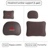 For Mitsubishi Car Leather Headrest Neck Support Seat Waist Cushion Pillow Auto Accessories Outlander Pajero Sport Lancer EX ASX RP4