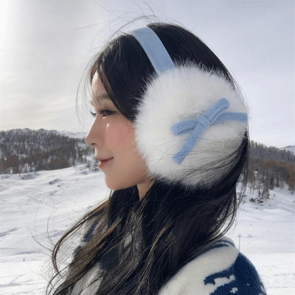 Ear Protection Soft Plush Earmuffs Thickened Fluffy Earflaps  For Women Men Outdoor