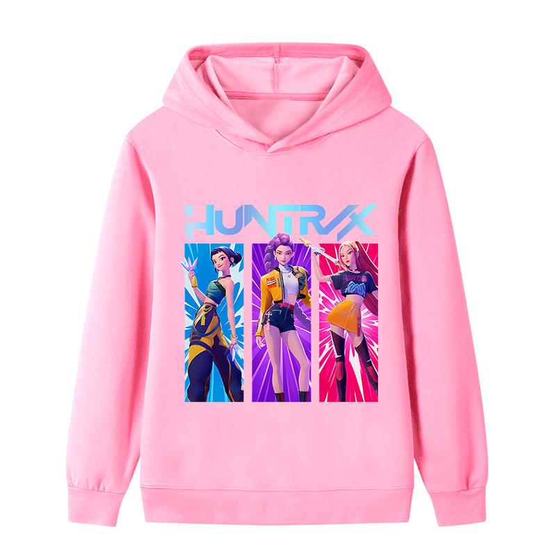 Children's Anime Costume Kpop Devil Hunter Casual Fashion Autumn and Winter Girls' Sportswear Hooded Sweatshirt