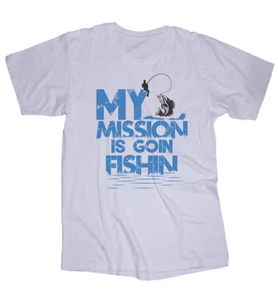 Fishing T-shirt  My Mission is Goin Fishin  Trout, Bass, Crappie, Lake, River 2XL