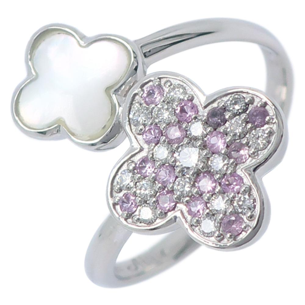 

Alicia Ring Clover Pt900Platinum/diamond/Pearl #6.6(US Size) Clover 5.5g Women Used