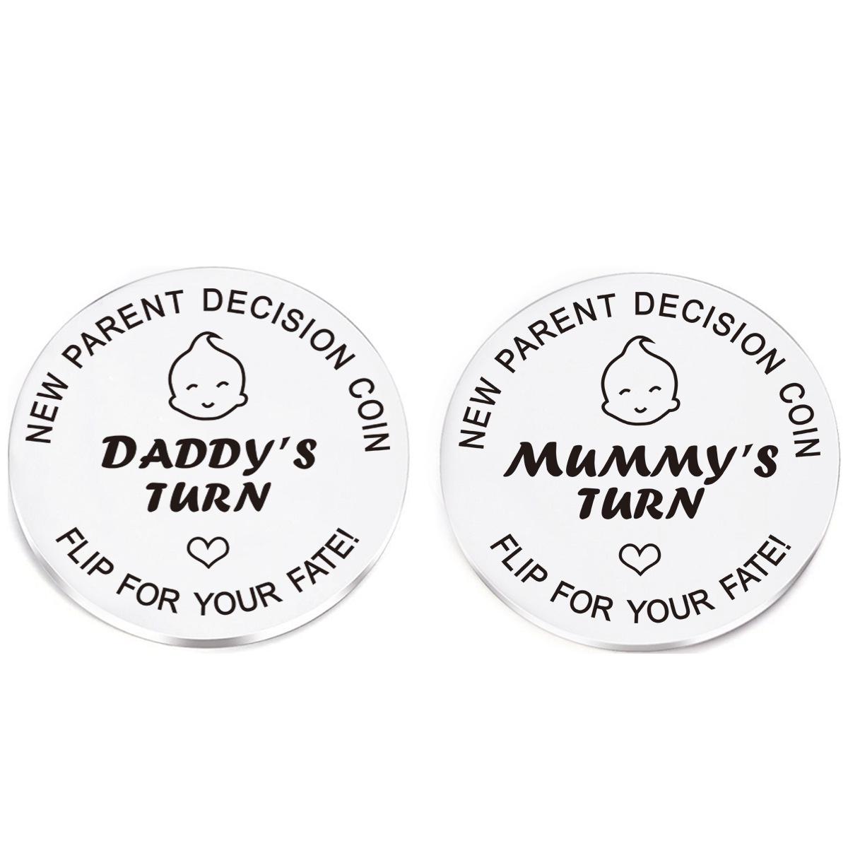 

European & American Christmas Baby Parents Commemorative Stainless Steel Decision Coin Gift Toy