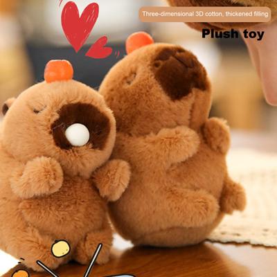 Cartoon Capybara Plush Doll Toy Soft Cotton Stuffed Animal Doll Plushies Hanging Ornament Super Wagging Tail/Blowing Bubbles Capybara Plush