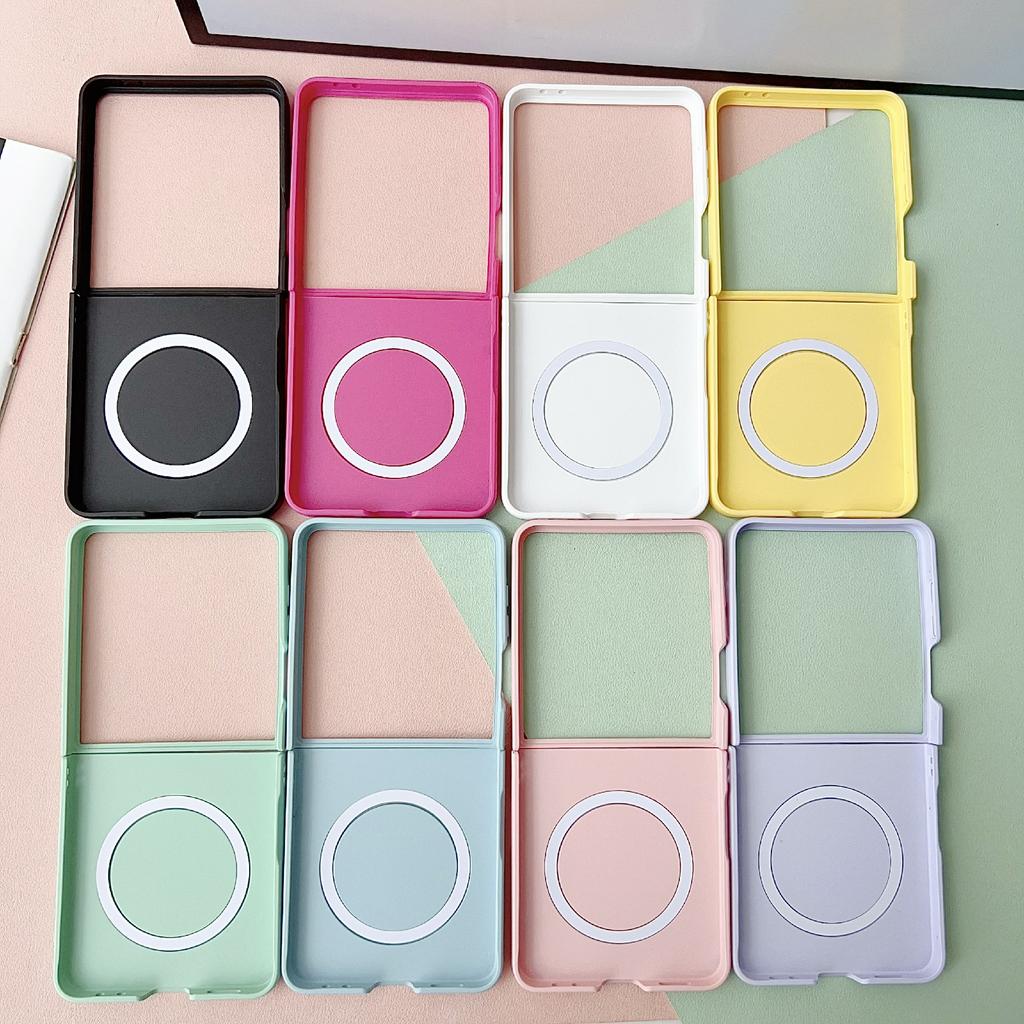 For Samsung Galaxy Z Flip7 5G Magnetic Case Skin-Touch Wave Teature Hard PC Phone Cover