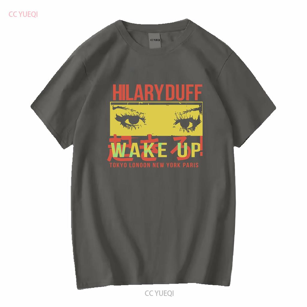 Vintage Hilary Duff Wake up Song Album Most Wanted T shirt 3A696 long or short sleeves vintage Washed Versatile Soft graphic