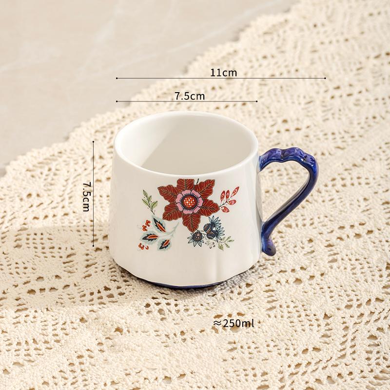 Creative Retro Style Ceramic Mugs Home Afternoon Tea Exquisite Coffee Cups High End Unique Tea Set Breakfast Milk Cup