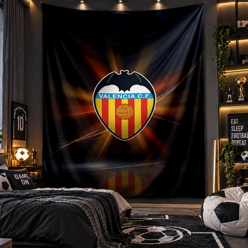 Wall Hanging Tapestry Valencia FC Print Cloth for Living Room Bedroom Home Decor