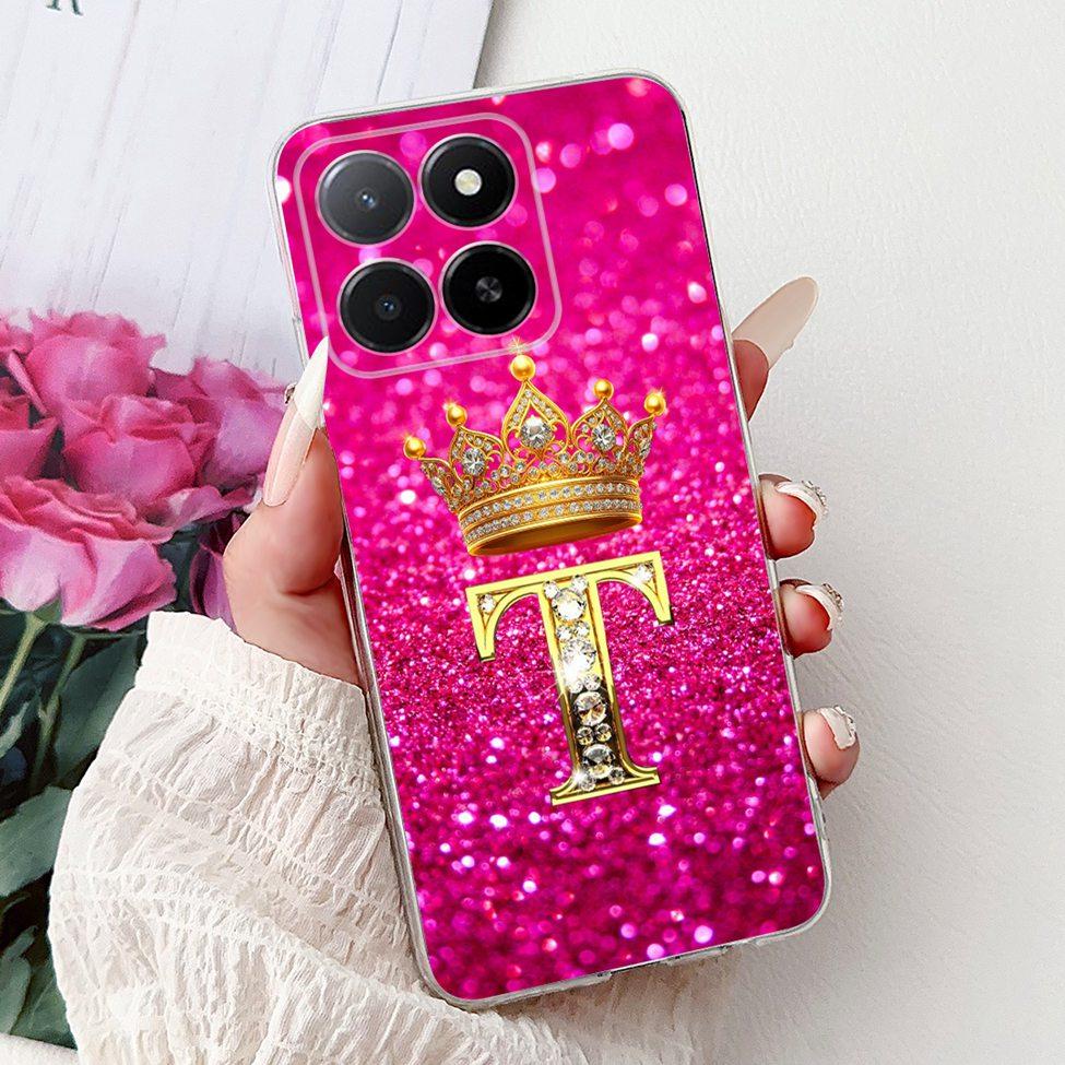 Clear For Honor X5b GFY-LX2 Case X5b Plus Fashion Luxury A-Z Letters Soft Back Cover For Honor X5b Plus Phone Case GFY-LX2P