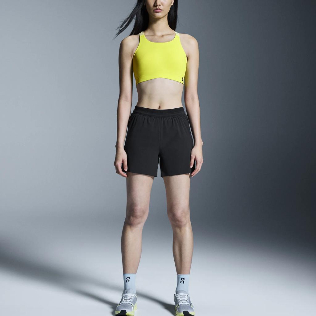 On Performance Lightweight Quick-Dry Comfortable 5-Inch Running Shorts Women Shorts Black 1WF10130553