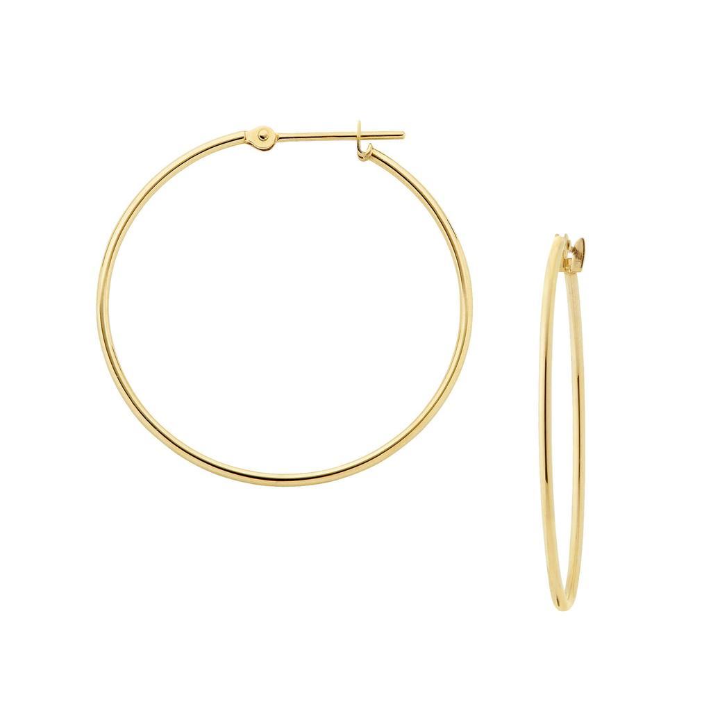Vendome Aoyama Earrings K18 Yellow Gold Hoop AGVA1063 YG [Official]