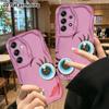 Phone Case: 2D Flat Samsung Galaxy A34 A35 M05 M06 S20 S22 S21 FE Plus 5G Protective Case, Blue-eyed Cartoon Face, Perfect Holiday Gift for Christmas