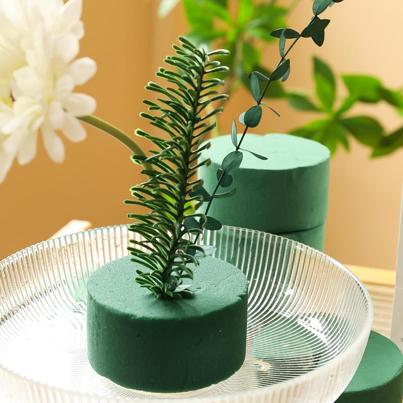 Round Floral Foam Blocks DIY Absorbent Floral Foam Brick Wet Dry Florist Sponge Bricks Garden Flower Mud Absorb Water Foam Block