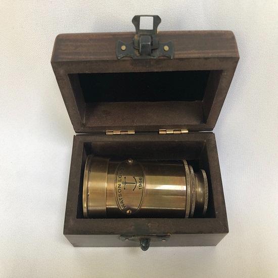 6" Brass or Bronze Tubby Telescope In a Wooden Box