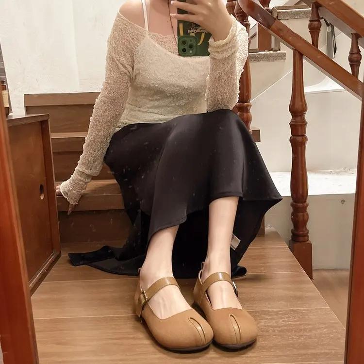 Móda 2025 Nové Dámské Baleríny Mokasíny Boty Značkové Módní Sandály Podzimní Ležérní Chůze Měkká Podrážka Boty Trend Semišové Pohodlí