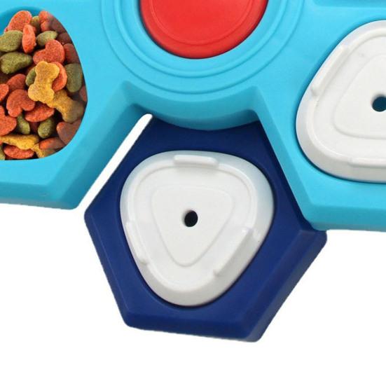 Interactive Puzzle Slow Feeder Enrichment Toy for IQ Training Entertainment Spinning 2/3/4 Layer Treat Dispenser for Small Medium Large Dogs