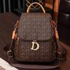 New Backpack Trend with Fashionable Letter Printed Shoulder Bag, European and American Retro Texture Backpack Trend