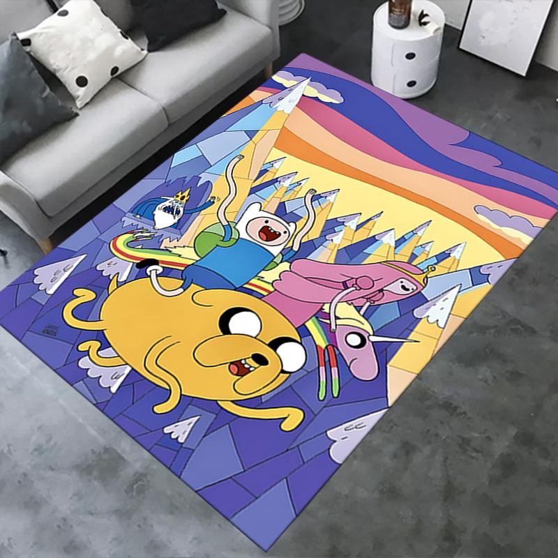 Adventure Time Office Chair Mat Cartoon Decor, Sofa Rug, Office Carpet Gift for Home Decor, Living Room, Bedroom, Various Rooms