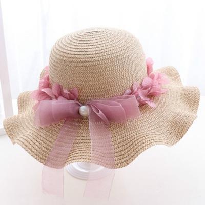 Summer Bow Sun Hat Ladies Elegant Wide Brim Hat Female Vintage Hats Straw Beach Hat