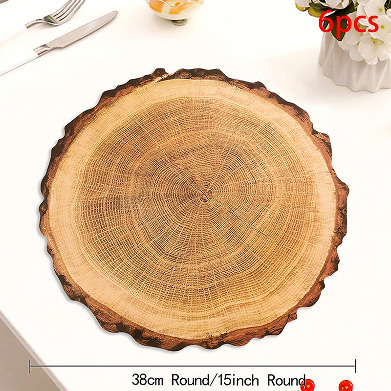 Baumstamm Platzset Haushalt Holzmaserung Esstischmatte Hitzeschutz Isolierung Teeraum Dekoration