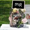 10PCS Blackboard Set DIY Christmas Floral Decoration Message Board Wooden Craft Home Decor Insert Card Writing Tool