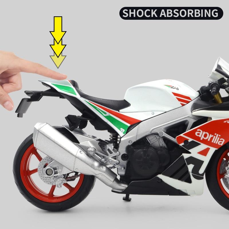 MotoGP Aprilia RSV4 RR1000 Racing Motorcycle Simulation Exquisite Diecast & Toy Vehicle RMZ City 1:12 Alloy Collection Model
