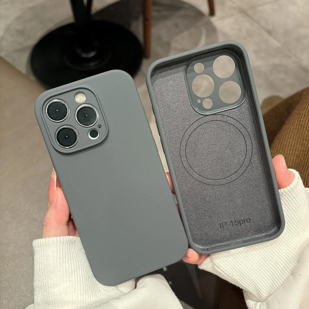 Original Liquid Silicone For Magsafe Case For iPhone 17 16 15 14 12 13 17 Pro Max Air Magnetic Wireless Charge Soft Skin Cover