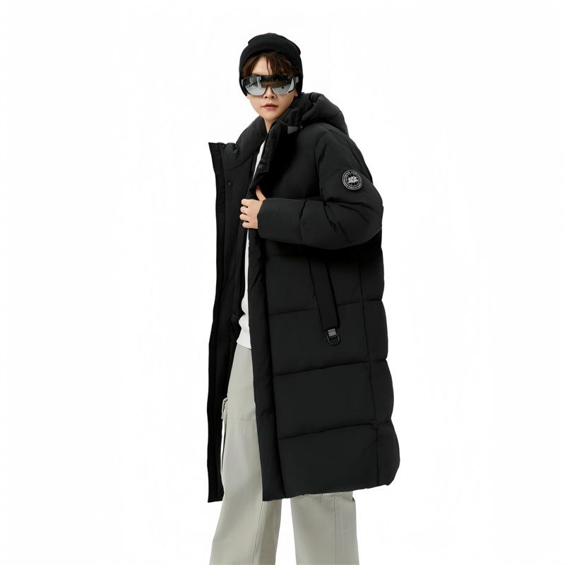 Zimní 2025 Unisex středně dlouhá péřová bunda - Zesílený kachní peří Ležérní kabát pro chladné počasí