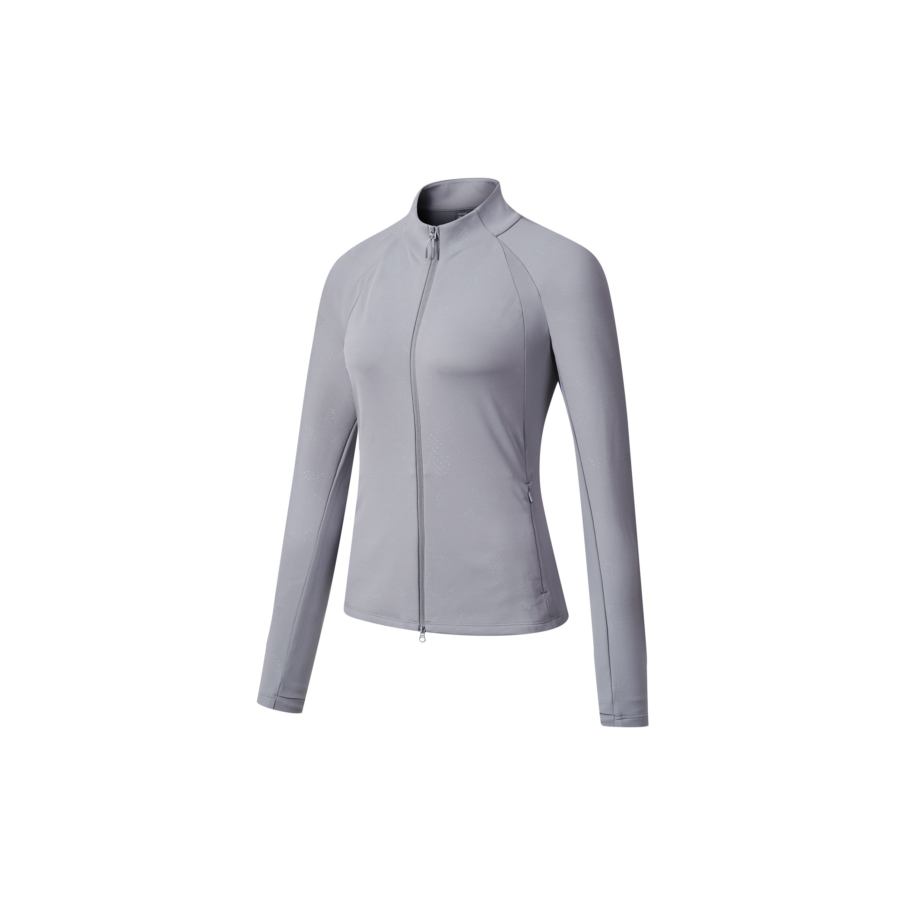 

Saucony Solid Color Casual Zip Collar Long Sleeve Jacket Women jackets Gray SC1249044A-PR54 L