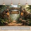 1 Stück 2D Hintergrundstoff Polyester-Hintergrundstoff für eine Geburtstagsparty in einer Dinosaurier-Dschungel-Geburtstagsparty-Banner