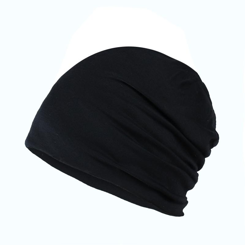 Herren Soild Indien Stretch Kordelzug Mütze Wolle Stricken Haarausfall Kopftuch Wickel