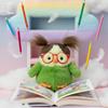 Funny Bird Plush Toy Cute Fat Parrot Sparrow with Glasses & Hair Mini Palm-sized Stuffed Animal for Stress Relief Desk Decor And Gift