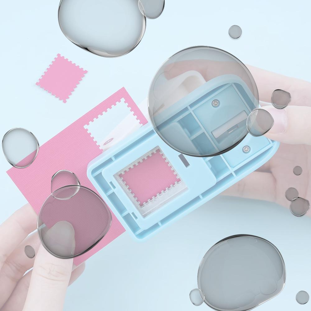 1x0.8 Inch Rectangle Lever Action Stamp Punch Square Hole Postage Craft Puncher for Crafting Scrapbooking Cards DIY Cards Making