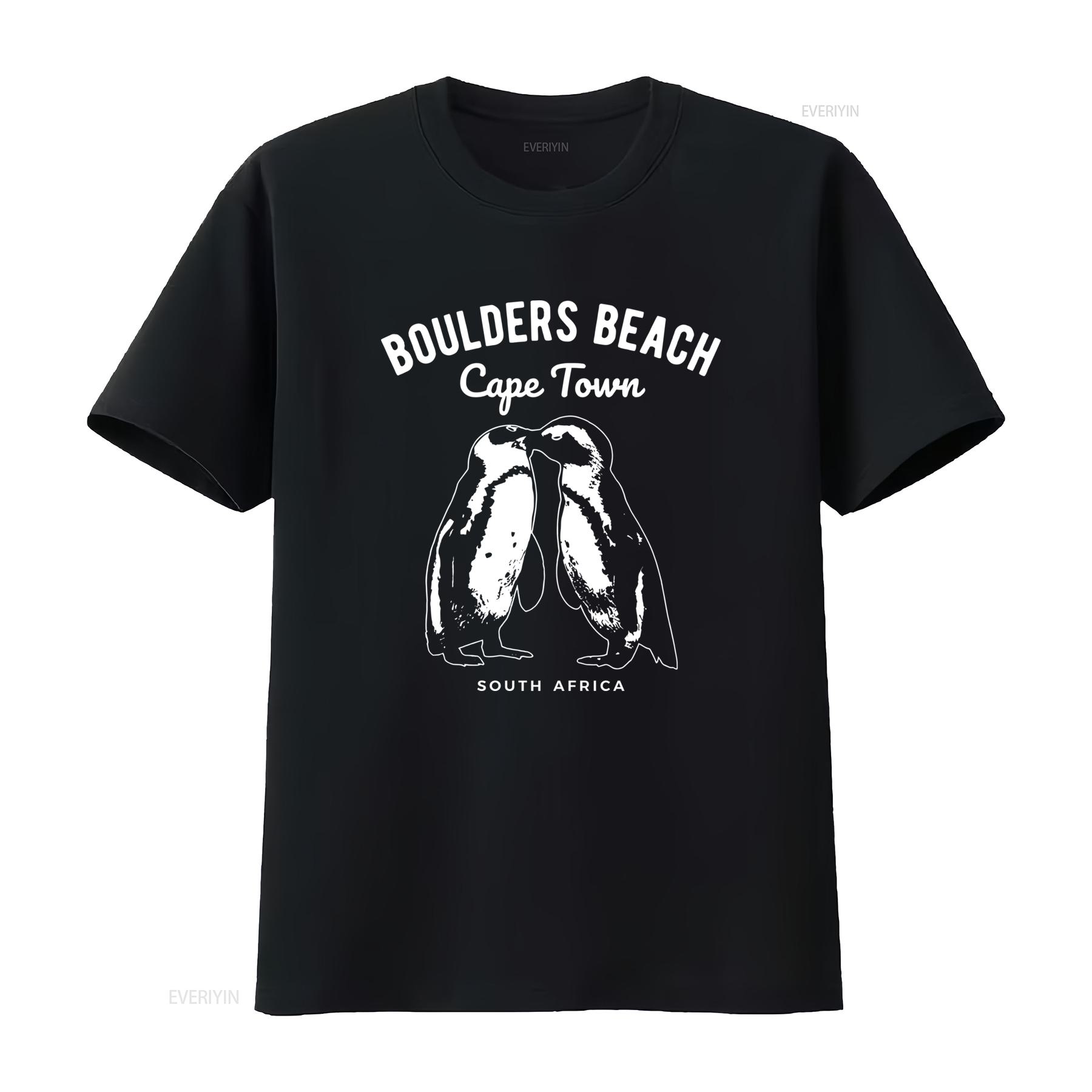 

Cape Town South Africa Boulders Beach Penguin T Shirt for Fashion Casual vintage Washed Slightly Stretched fashion Stylish 4XL