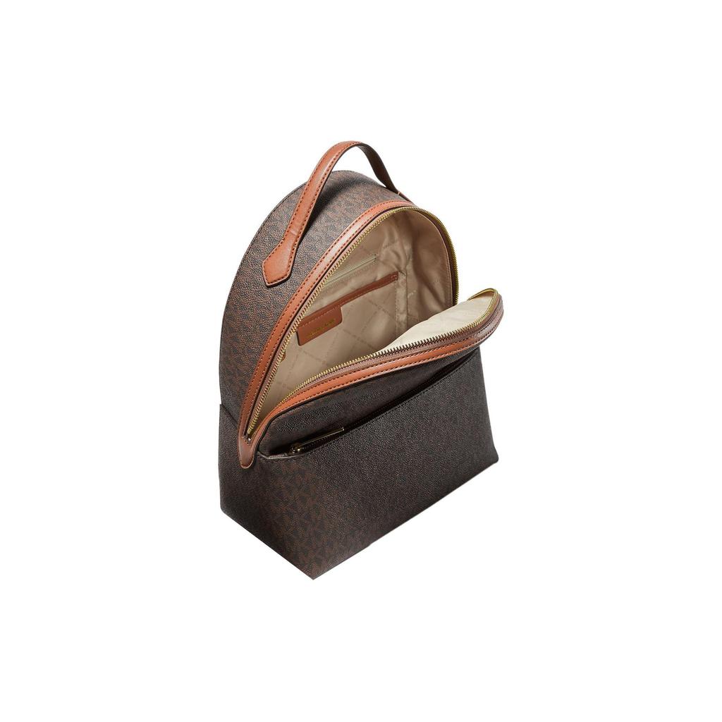 Michael Kors Sheila Classic Monogram Zip Closure Coated Canvas Backpack Women Backpack Gold Brown 35F3G6HB6B-BROWN