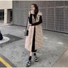 Herbst Winter Kapuzen Damen Daunen Baumwolle Jacke Weste Taillenlänge Über dem Knie Mode Verdickt Damen Weste