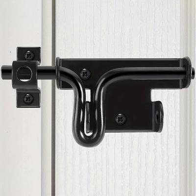 Heavy-Duty Black Stainless Steel Security Door Lock With Keyhole For Wooden Fences Barns And Sheds Fence Locking Hardware
