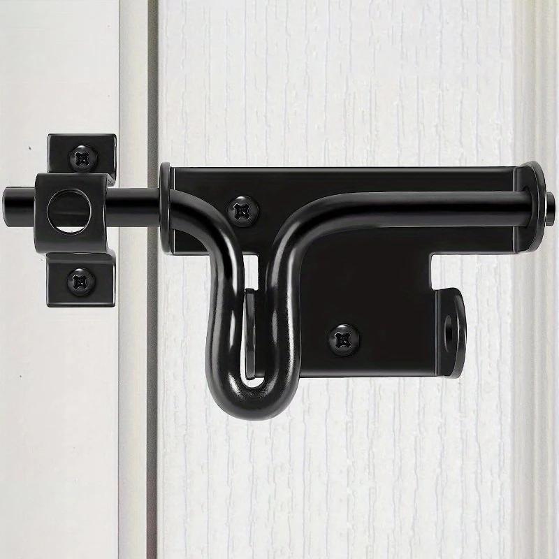 Heavy-Duty Black Stainless Steel Security Door Lock With Keyhole For Wooden Fences Barns And Sheds Fence Locking Hardware