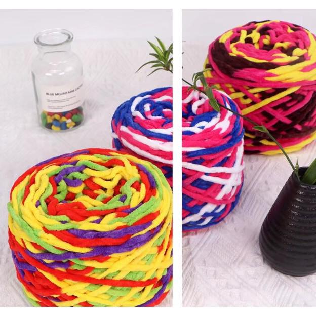 3.3 Große Eiswollknäuel für handgestrickte Häkelschuhe & zum Weben von Schals - Dicke Wolle für Damen & Herren