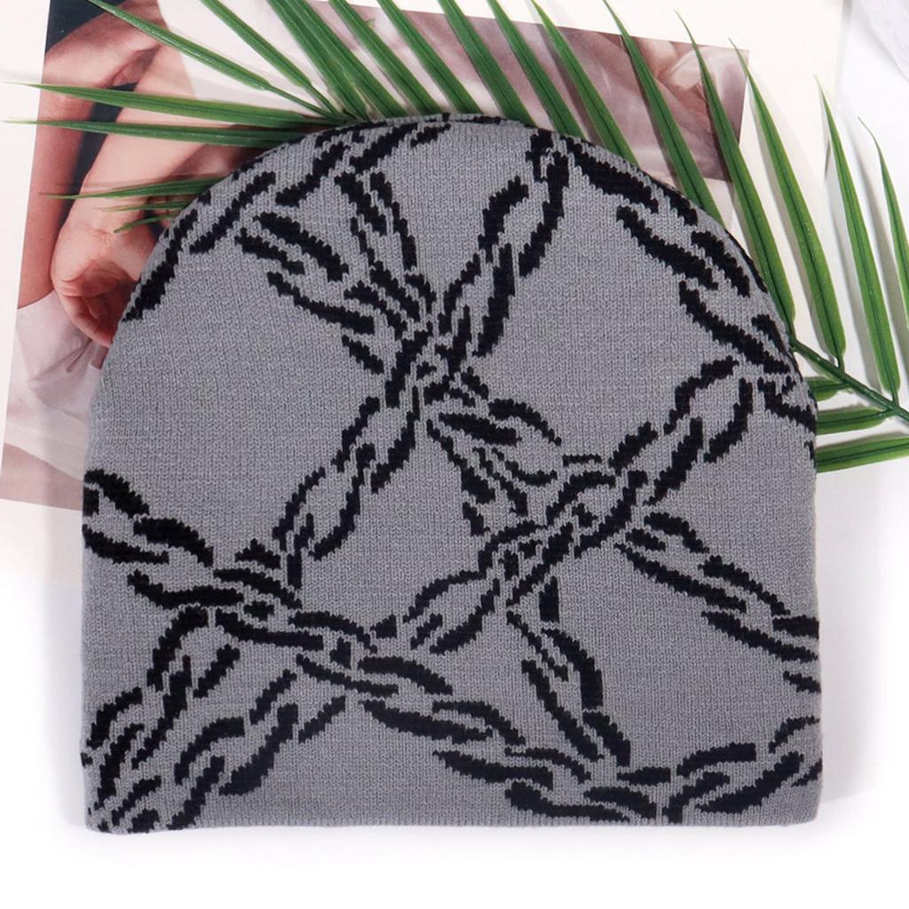 Acrylic Style Street Knit Hat For Men And Women With Letter Chain Embellishments