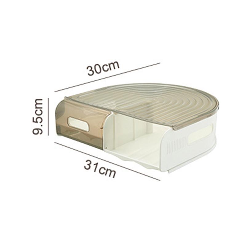 Автоматическая прокрутка Яичный контейнер Пластиковый Прозрачный U-образный Абрикосовый Контейнер для хранения яиц для кухни Однослойный 1090₽