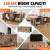 Cat Litter Box Enclosure Wooden Litter Box Furniture Hidden 2 Rooms Greige